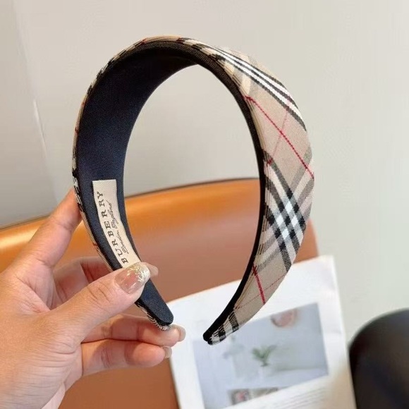 Burberry Classic Tan Plaid Headband - Picture 2 of 8